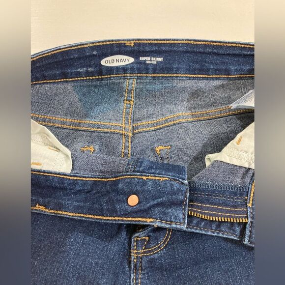 Old Navy Jeans Women’s 4 Blue Denim Super Skinny Mid Rise Casual Preppy - Picture 7 of 12